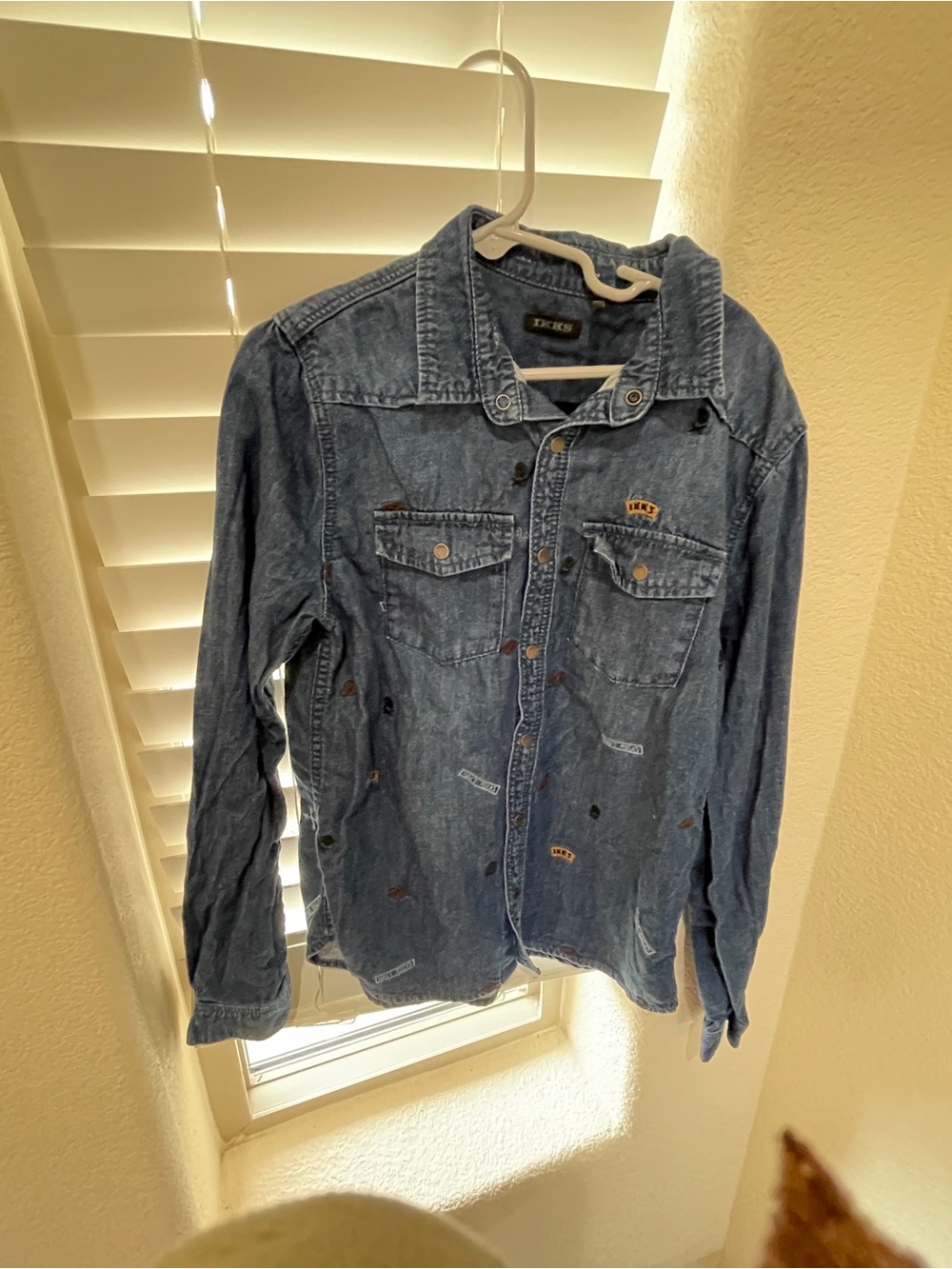 IKKS new Wrangler Blue Denim Button-Up 10years